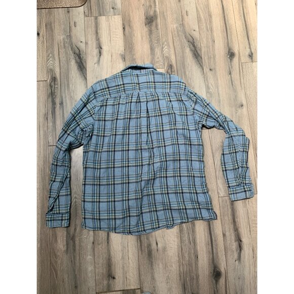 Eddie Bauer Men’s TL Classic Fit Blue Gray Plaid Long Sleeve Button-down Shirt - Picture 6 of 7